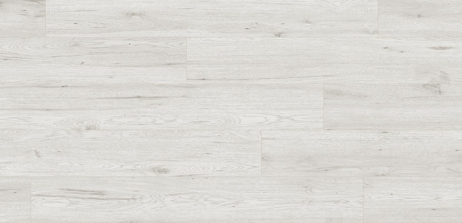 Pale white oak floor laid in long planks, showing calm straight grain and soft knots